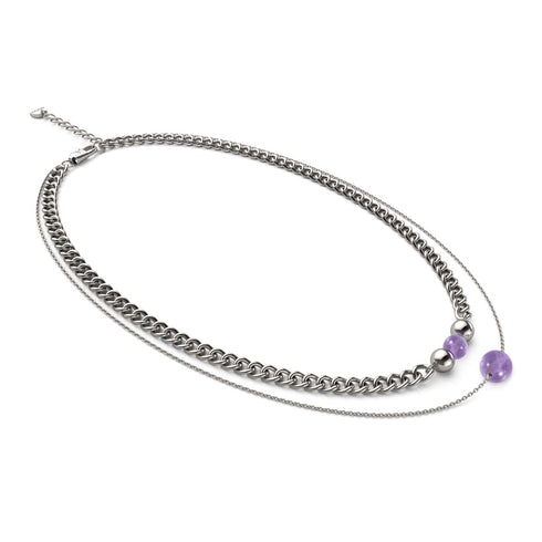 Amethyst x Silber | Edelsteinkette